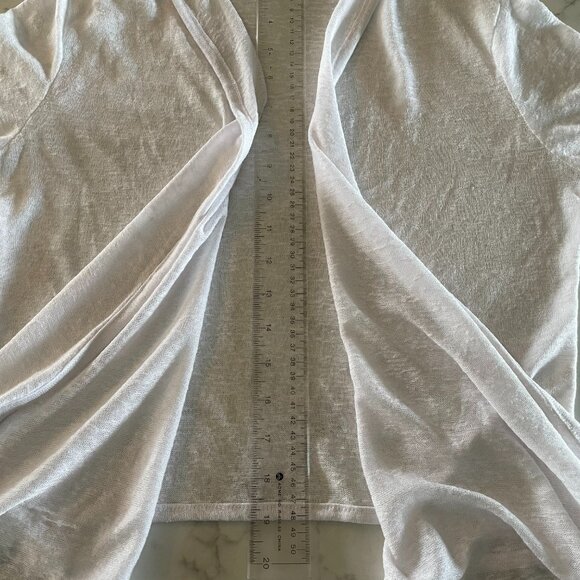 White Light Bolero Style wrap Cover 3/4 Sleeve Open Front - Picture 14 of 15